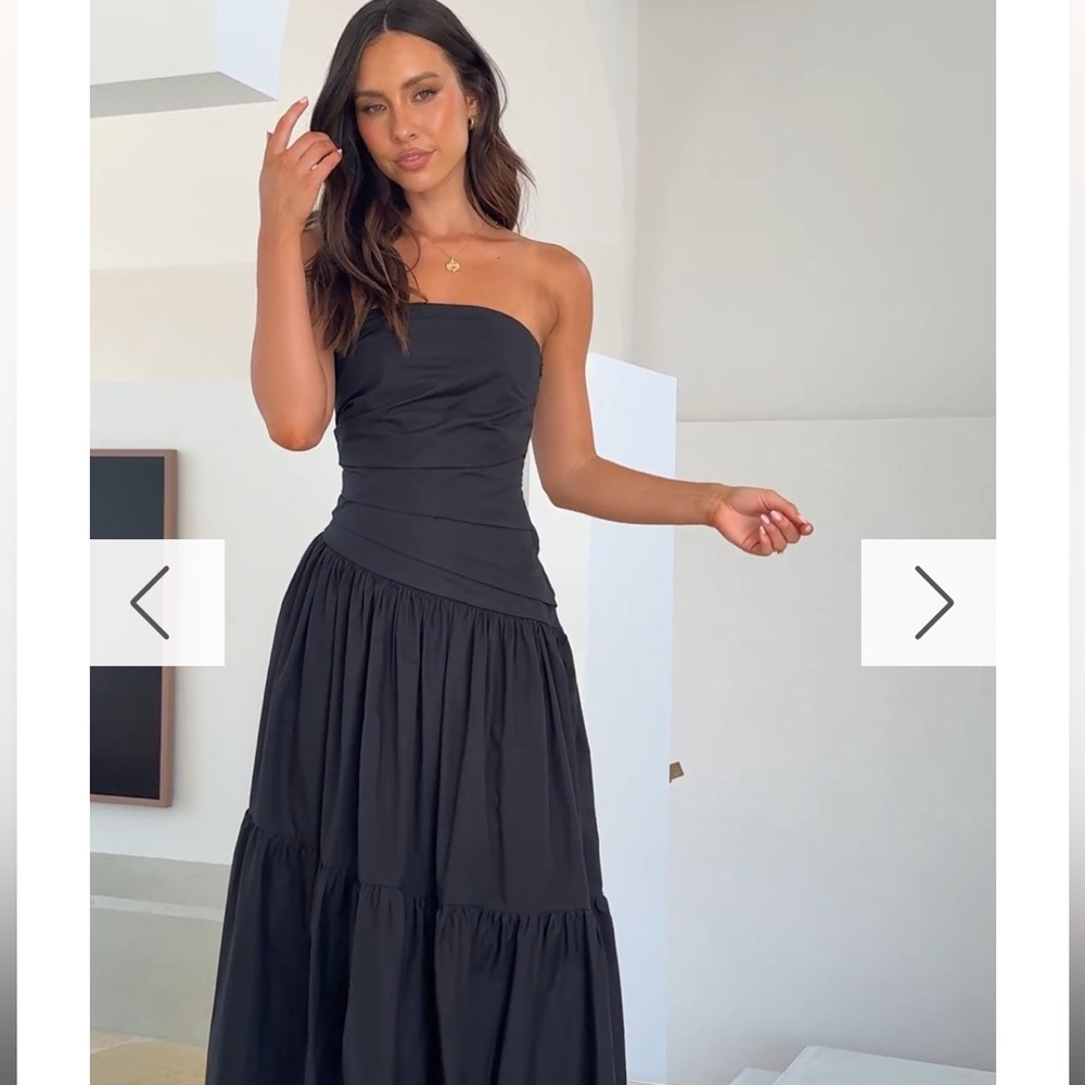 🍒NWT Billy J Lola Strapless Maxi Dress. Black. Size: 10 - Picture 2 of 13